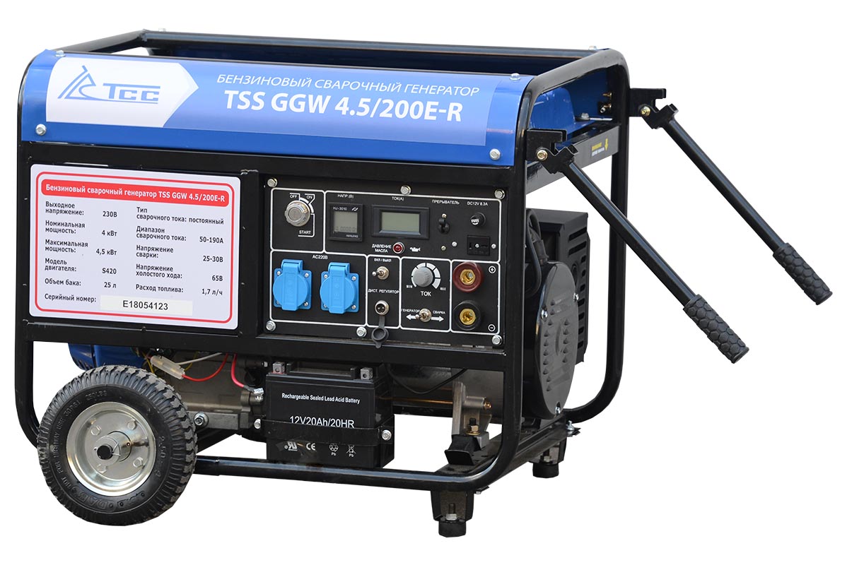 Бензиновый сварочный генератор TSS GGW 4.5/200E-R (некондиционная упаковка) смотреть фото
