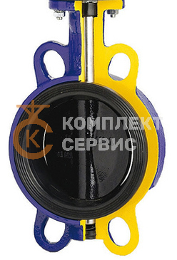 Затвор дисковый поворотный ZETKAMA 497B-XXX-CA6 чугунный межфланцевый PN16 с редуктором смотреть фото