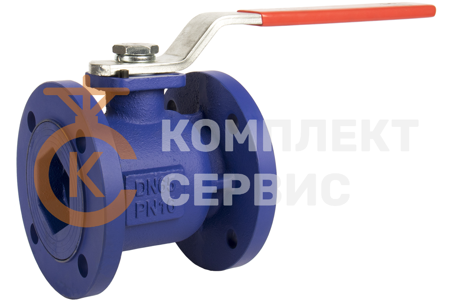 Кран шаровой полнопроходной RUSHWORK 707 чугунный фланцевый PN16 смотреть фото