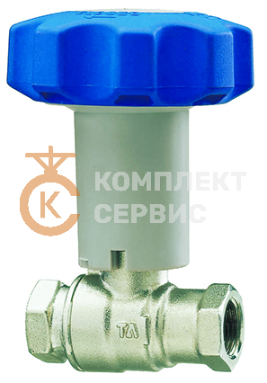 Кран шаровой стандартнопроходной TA 500, латунный AMETAL, PTFE, резьбовой, PN25, ручка-редуктор смотреть фото