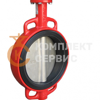 Затвор дисковый поворотный XUROX 205WE R чугунный межфланцевый PN16 с редуктором фото